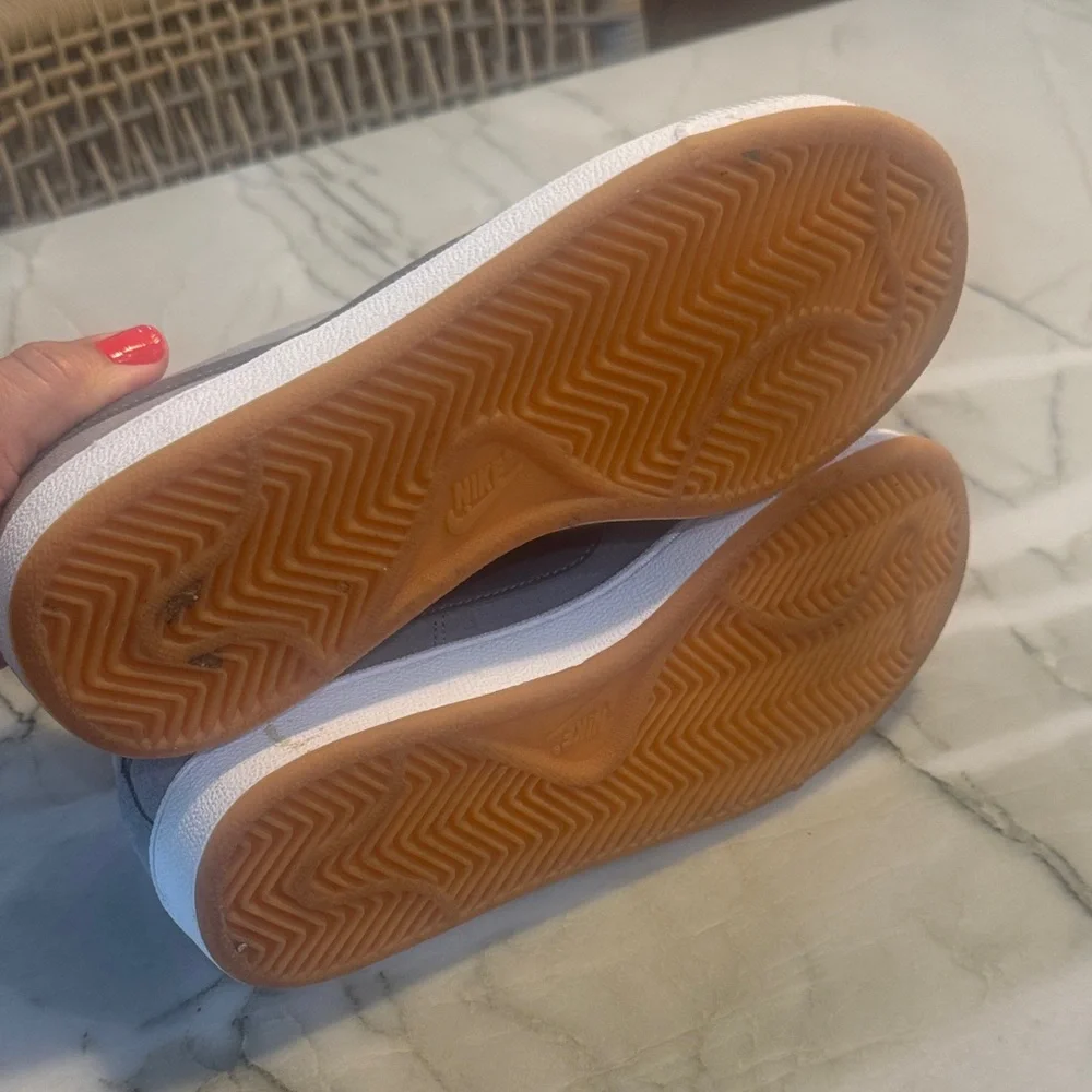 Nike Women's Court Royale Gray and White Tennis Shoe - Picture 5 of 8